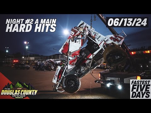 410 Sprint Cars A Main at Douglas County Dirt Track June 13th, 2024 Fastest Five Days: Night 2 of - dirt track racing video image