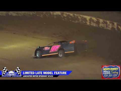 Limited Late Model Feature - Lancaster Motor Speedway 9/3/22 - dirt track racing video image