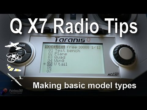 Taranis Q X7 Radio: Creating basic model types (quad, plane, v tail and wing) - UCp1vASX-fg959vRc1xowqpw