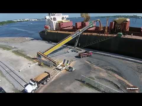 TeleStacker® Conveyor and RazerTail® Truck Unloader Loading Ships in FL - default
