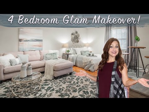 HOME STAGING BEFORE AND AFTER | New Orleans | Episode 12 | 4 Bedroom Modern Glam Decorating Makeover