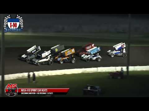 NOSA Sprint Heats &amp; Hobby Stock B Features | I-90 Speedway | 5-15-2021 - dirt track racing video image