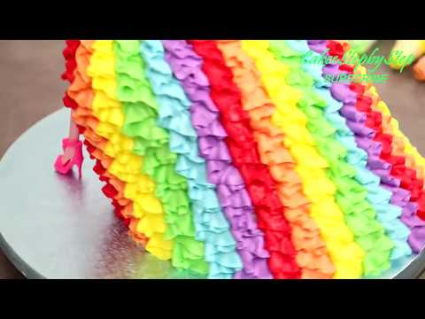 Beautifully Barbie Dress Up Doll | Easy DIY Rainbow Cake Decoration by Cakes StepbyStep - UCjA7GKp_yxbtw896DCpLHmQ
