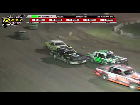 Hobby Stock Feature | Rapid Speedway | 4-30-2022 - dirt track racing video image