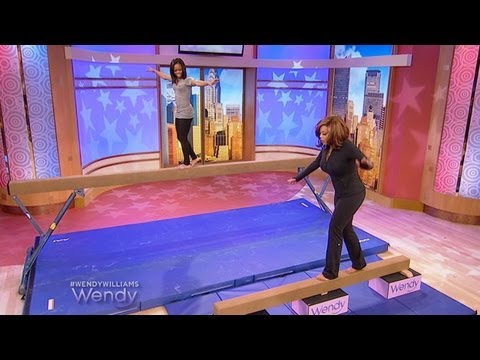 Gabby Douglas Teaches Wendy How to Walk the Balance Beam - UCv7YFWATebnJ1ty4cwMKgsQ