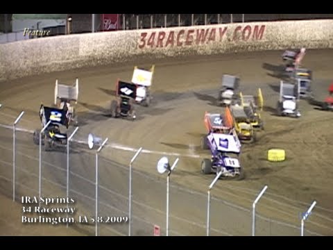 Interstate Racing Association (IRA) 410 Sprint Cars - 34 Raceway May 8, 2009 - dirt track racing video image