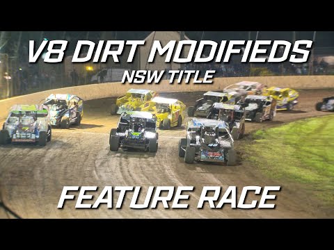 V8 Dirt Modifieds: 2021/22 NSW Title - A-Main - Grafton Speedway - 16.04.2022 - dirt track racing video image
