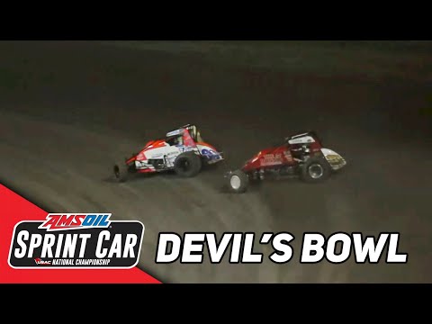 HIGHLIGHTS: USAC AMSOIL National Sprint Cars | Devil's Bowl Speedway | September 7, 2023 - dirt track racing video image