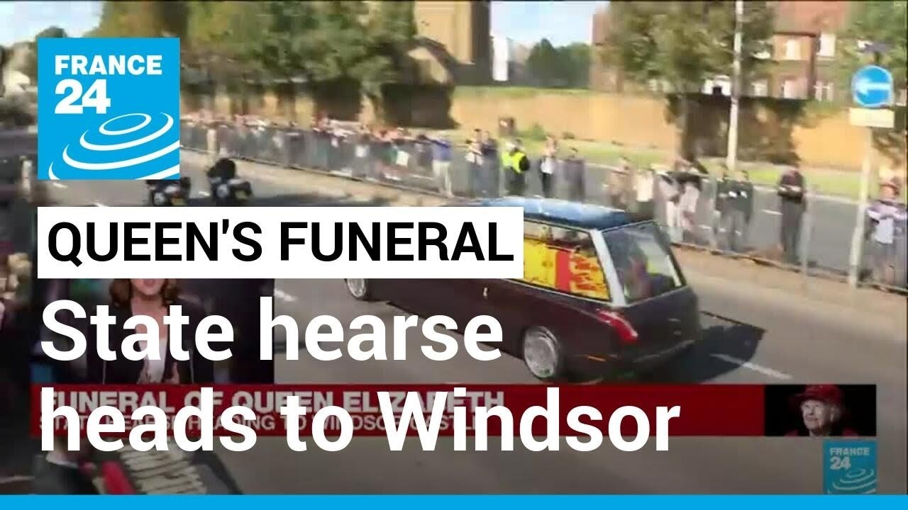 Funeral of Queen Elizabeth: State hearse heading to Windsor Castle • FRANCE 24 English