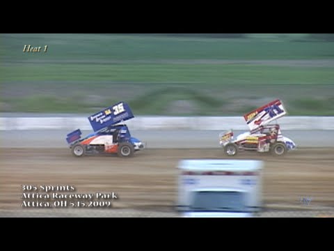 305 Sprint Cars - Attica Raceway Park May 15, 2009 - dirt track racing video image