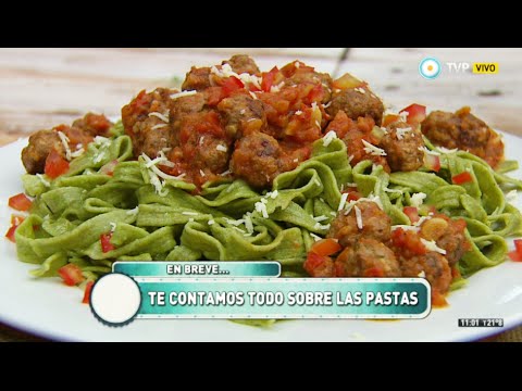 Fideos integrales de espinaca con albóndigas - UCb8W2JPNwMtV4xA0LFb3LUw