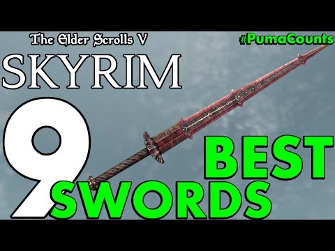 Top 9 Best One and Two Handed Swords and Greatswords in Skyrim Remastered #PumaCounts - UCbbwieYl0WBCPsXB9uKvVUA