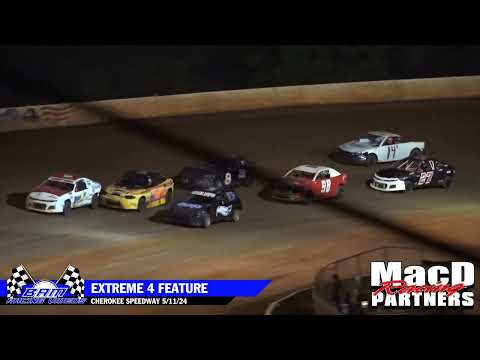 Extreme 4 Feature - Cherokee Speedway 5/11/24 - dirt track racing video image
