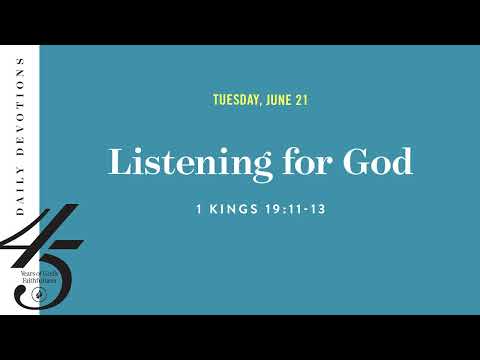 Listening for God  Daily Devotional