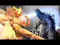 Pexachu vs Godzilla (Stop motion)