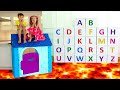 Roma and Diana learn the alphabet  ABC song