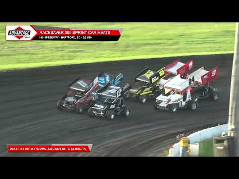 RaceSaver Sprint Car | I-90 Speedway | 5-23-2020 - dirt track racing video image