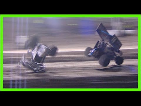 Tim Estenson Barrel Rolls At Hanford Keller Auto Speedway - dirt track racing video image