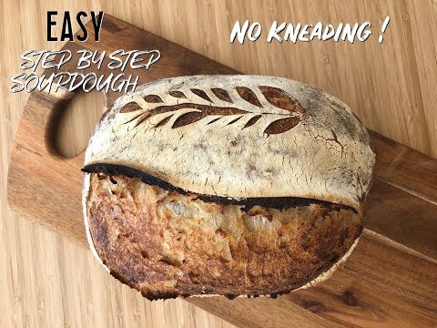 Step By Step No Knead Sourdough // Easy Sourdough // Coil Folding