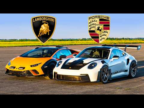 Porsche 911 GT3 RS vs Lamborghini Huracan Stado: Epic Drag Race Showdown