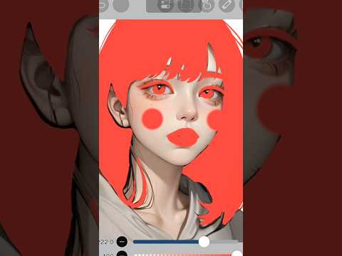 anime ❤️ hair colour art #anime #drawing #asmr #viral #shorts