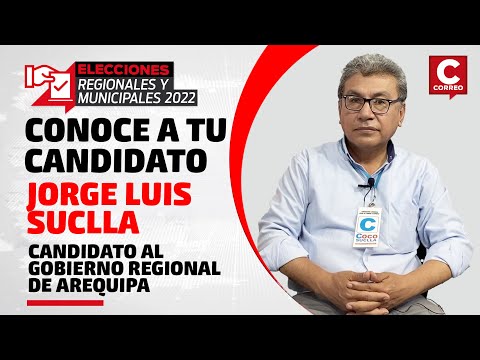 Entrevista Jorge Suclla, candidato al Gobierno Regional de Arequipa