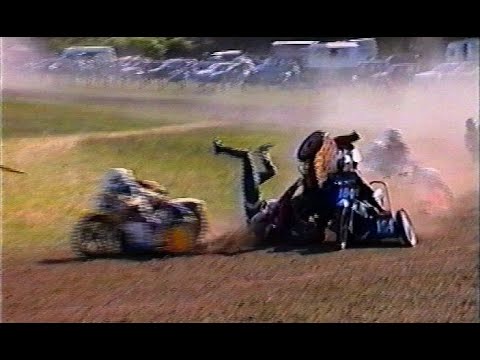 1997 BEST MOTORCYCLE GRASSTRACK RACES - PART 3 - dirt track racing video image