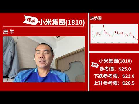 【星級輪證】<strong>小</strong><strong>米</strong>跌穿低位續尋底 唐牛教路逢高沽