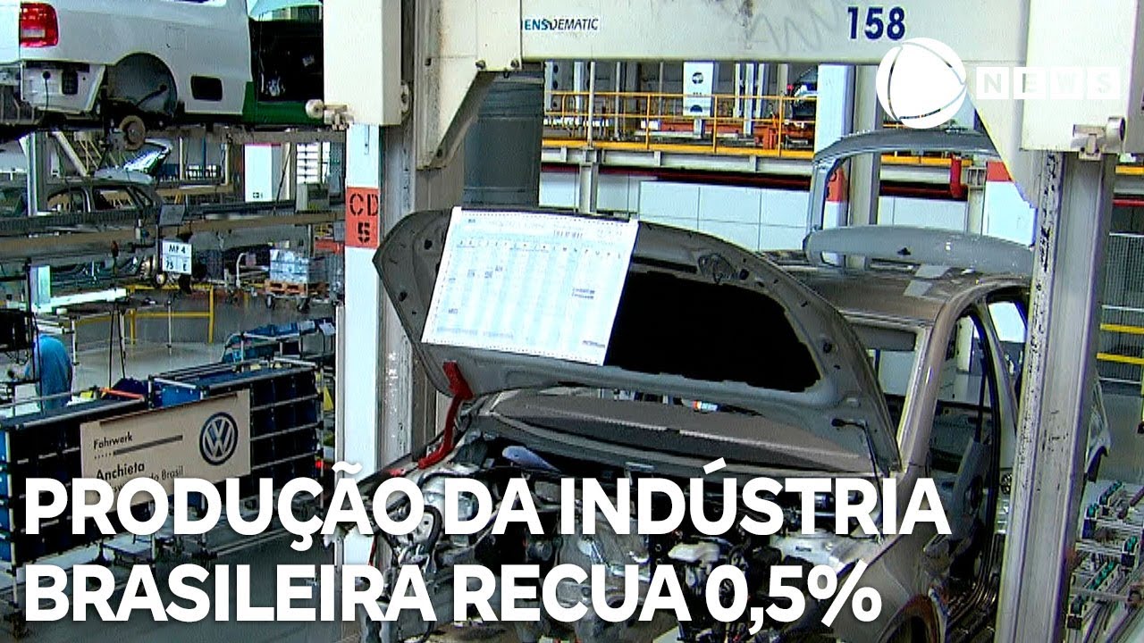 Produção da indústria brasileira recua 05 em maio