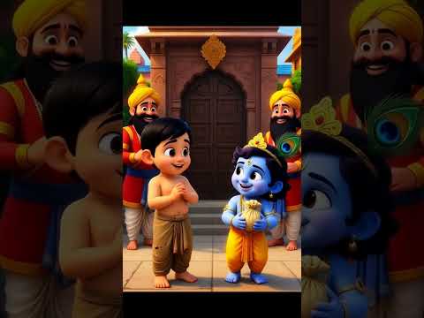 Sudama and Krishna Love#shorts#shortvideo#shortsvideo#ytshorts#devotional#krishnabhajan#krishna