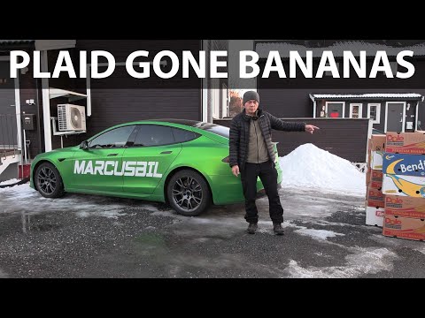 Tesla Model S Plaid banana box test