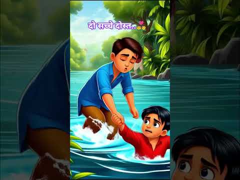 Two true friend of story (Aman and Rahul) #trending #cartoon #youtubeshorts #animation #moralstories