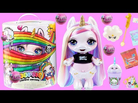 Rainbow Unicorn Baby Surprise with DIY LOL Dolls Pooey Slime - UCcUYGJmWfnkIyE36wss_nAw