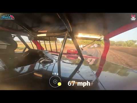 #00 Cason Harris - USRA B-Mod - 6-30-2024 Monett Motor Speedway - In Car Camera - dirt track racing video image