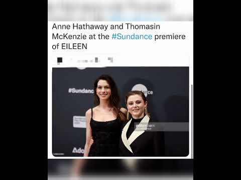 Anne Hathaway and Thomasin McKenzie at the #Sundance premiere of EILEEN