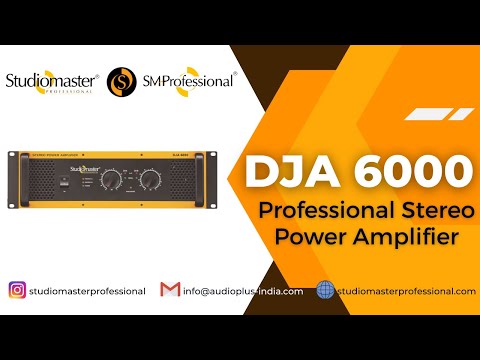 DJA 6000 Stereo Power Amplifier with Built-in Crossover & EQ Processing by Studiomaster Professional