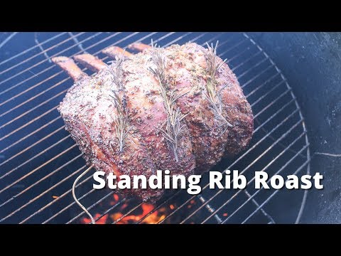 Standing Rib Roast | Bone In Prime Rib Roast Smoked on UDS Smoker - UC--MxpGXJ3LVD8KvlNzRlcA