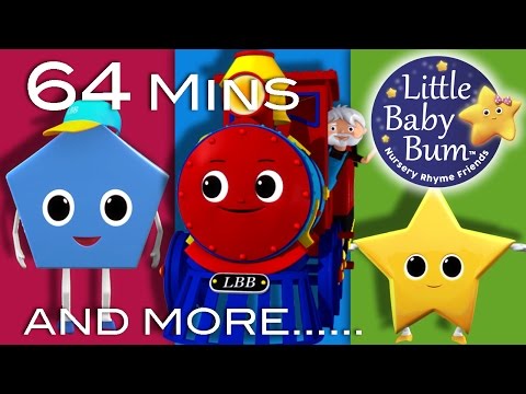 Shapes Train Song | Plus Lots More Nursery Rhymes! | 64 Minutes Compilation from LittleBabyBum! - UCKAqou7V9FAWXpZd9xtOg3Q