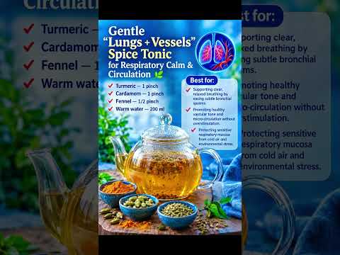 Gentle "Lungs + Vessels" Spice Tonic for Respiratory Calm & Circulation