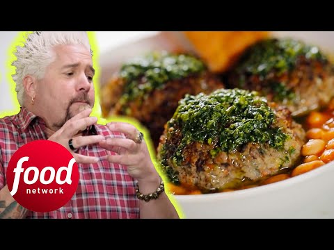 Guy Fieri Completely Loses It After Trying Nona's Traditional Meatballs | Diners, Drive-Ins & Dives