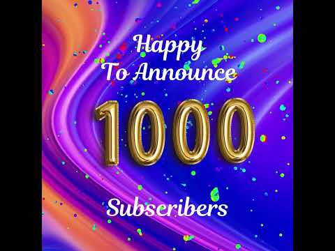 Thank you for 1000 Subscribers