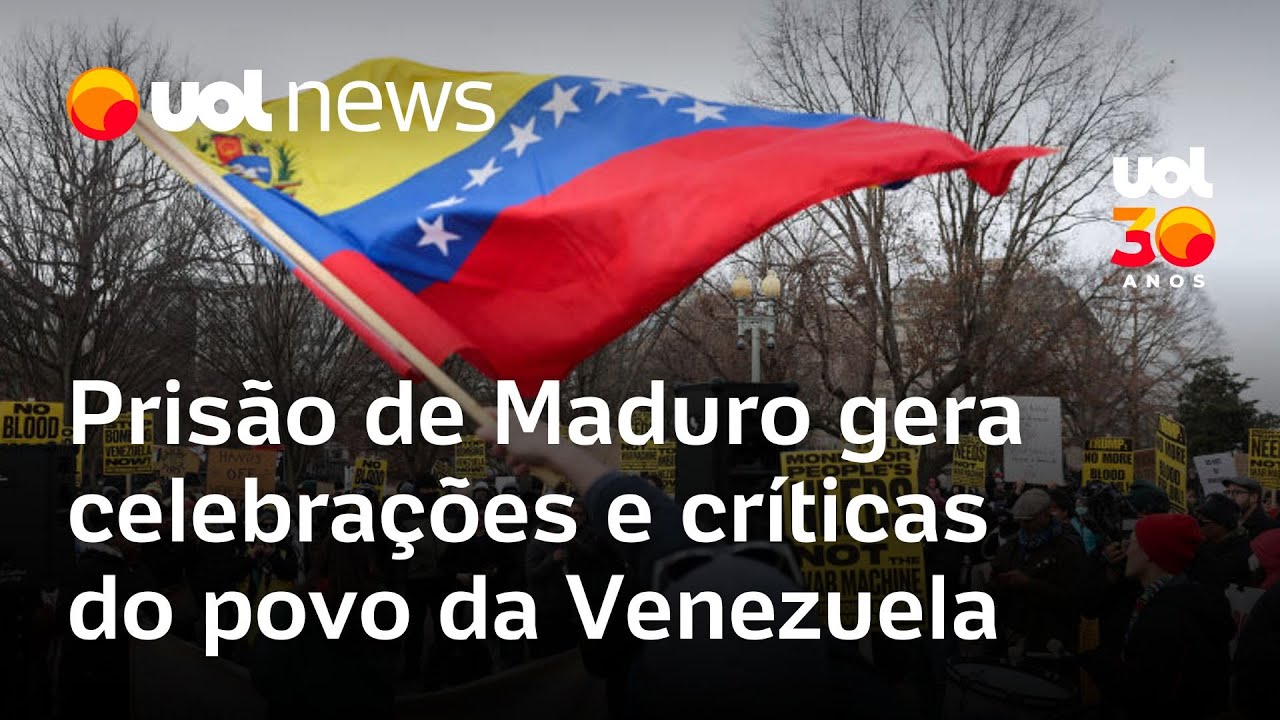 Prisão de Maduro pelos EUA divide venezuelanos que vão às ruas comemorando ou criticando ação TV Online Prisão de Maduro pelos EUA divide venezuelanos que vão às ruas comemorando ou criticando ação