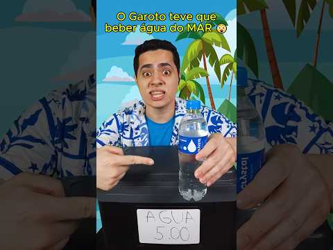 O garoto teve que beber água do mar 😱