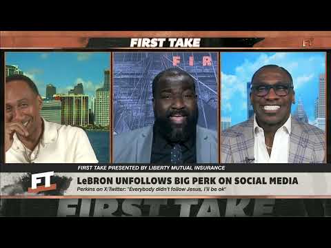 Perk responds to LeBron unfollowing him on social media 🤣 | First Take