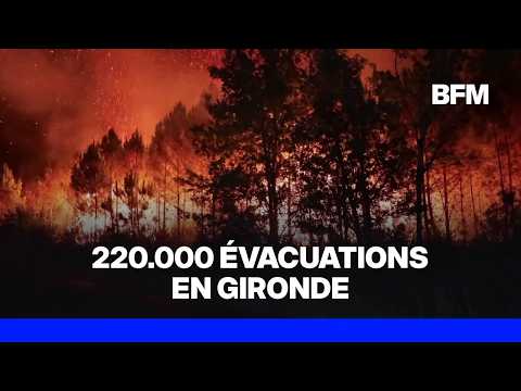 Incendie en Gironde: 42.000 hectares de "surface brûlée", le feu à 15 km de la métropole bordelaise