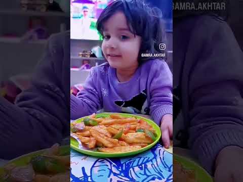 fun with Chilli potato #cutebaby #cute