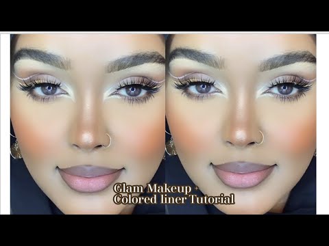 WHITE EYELINER TUTORIAL + GLOWY BASE| Edna