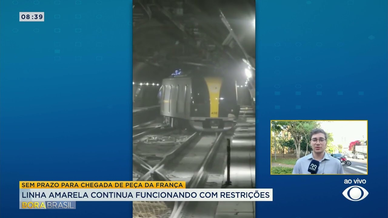 Linha 4-Amarela segue funcionando de forma reduzida
