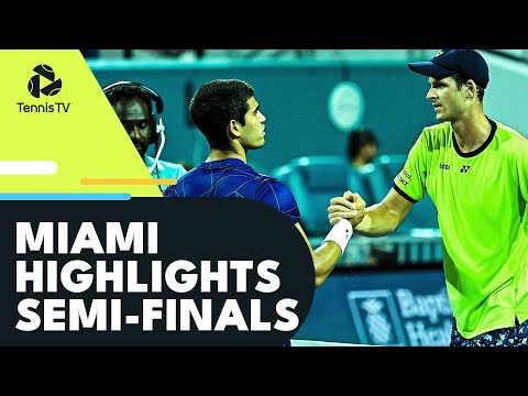 Hurkacz vs Alcaraz; Ruud vs Cerundolo | Miami 2022 Semi-Final Highlights