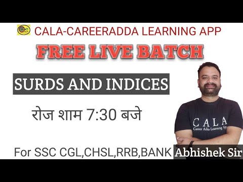 MATHS BY ABHISHEK SIR || SURDS AND INDICES 4